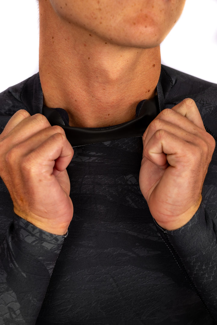 Top de surf Tropicam negro con cremallera trasera para hombre