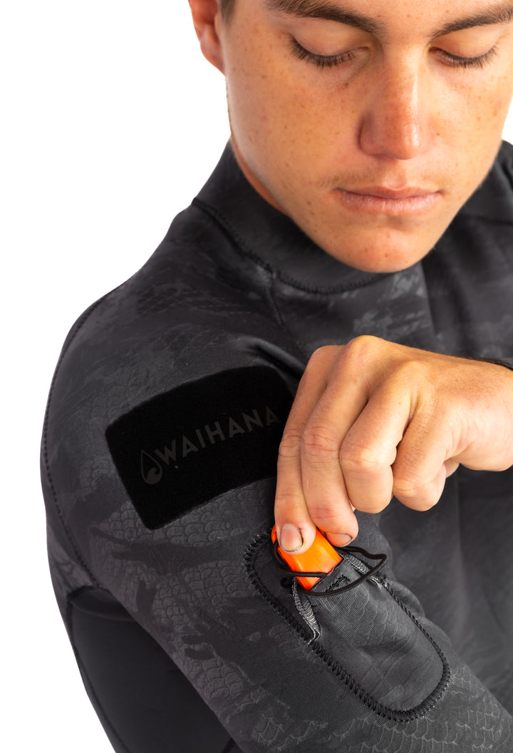 Top de surf Tropicam negro con cremallera trasera para hombre