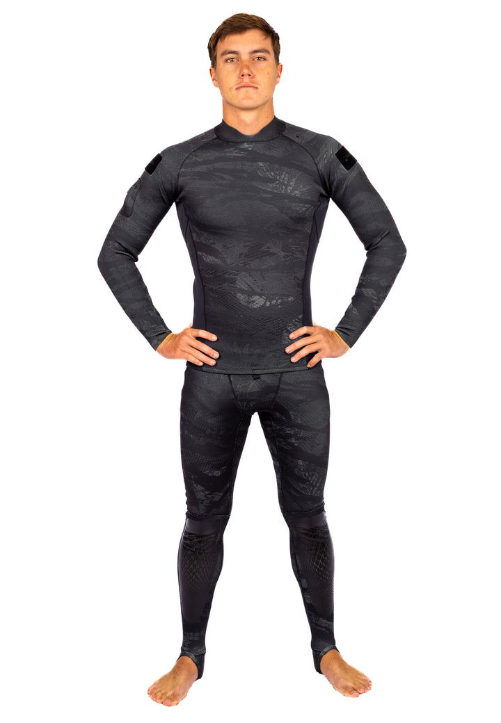 Top de surf Tropicam negro con cremallera trasera para hombre