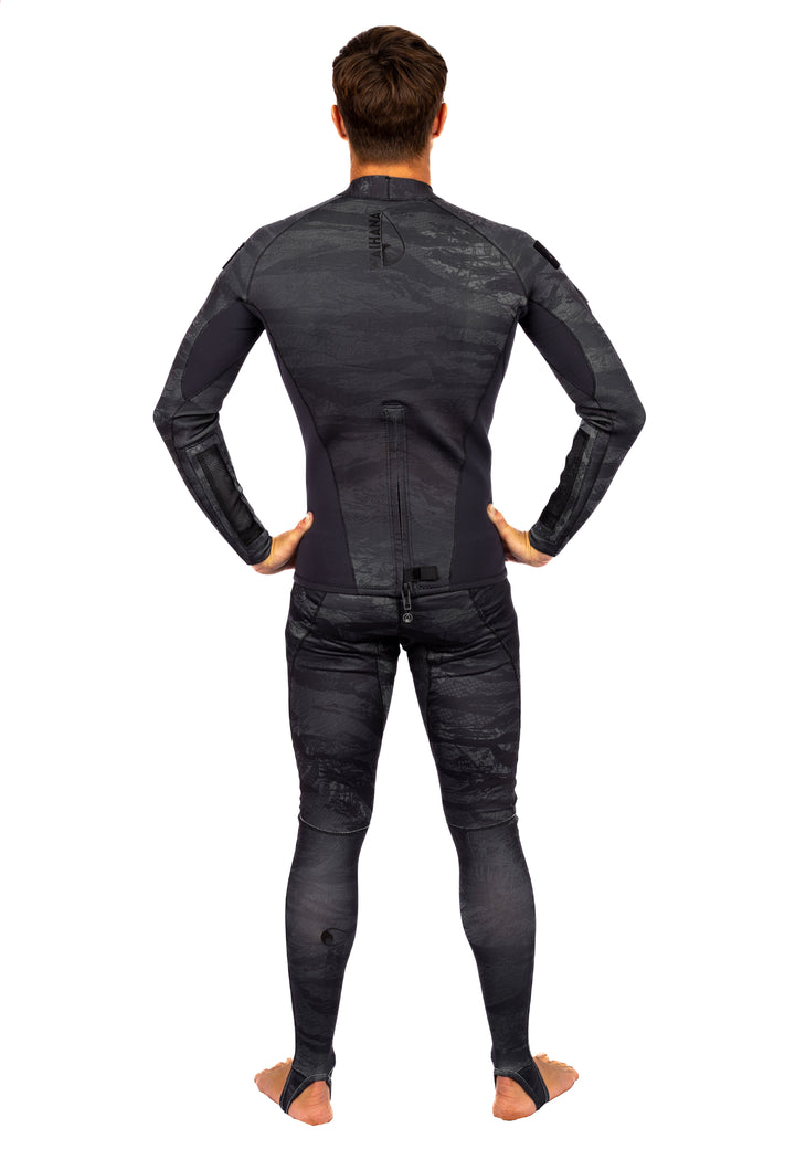 Top de surf Tropicam negro con cremallera trasera para hombre