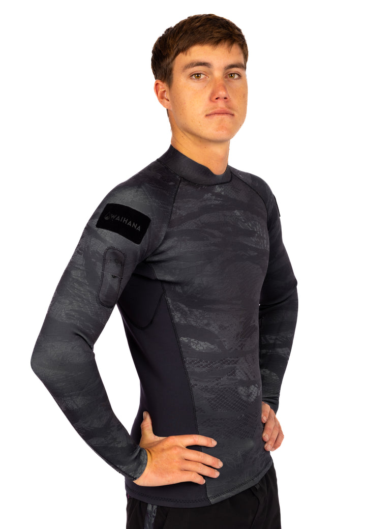 Top de surf Tropicam negro con cremallera trasera para hombre