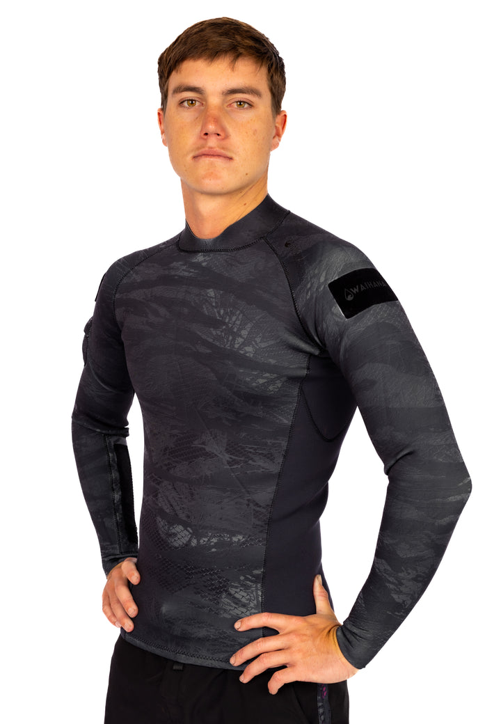 Top de surf Tropicam negro con cremallera trasera para hombre