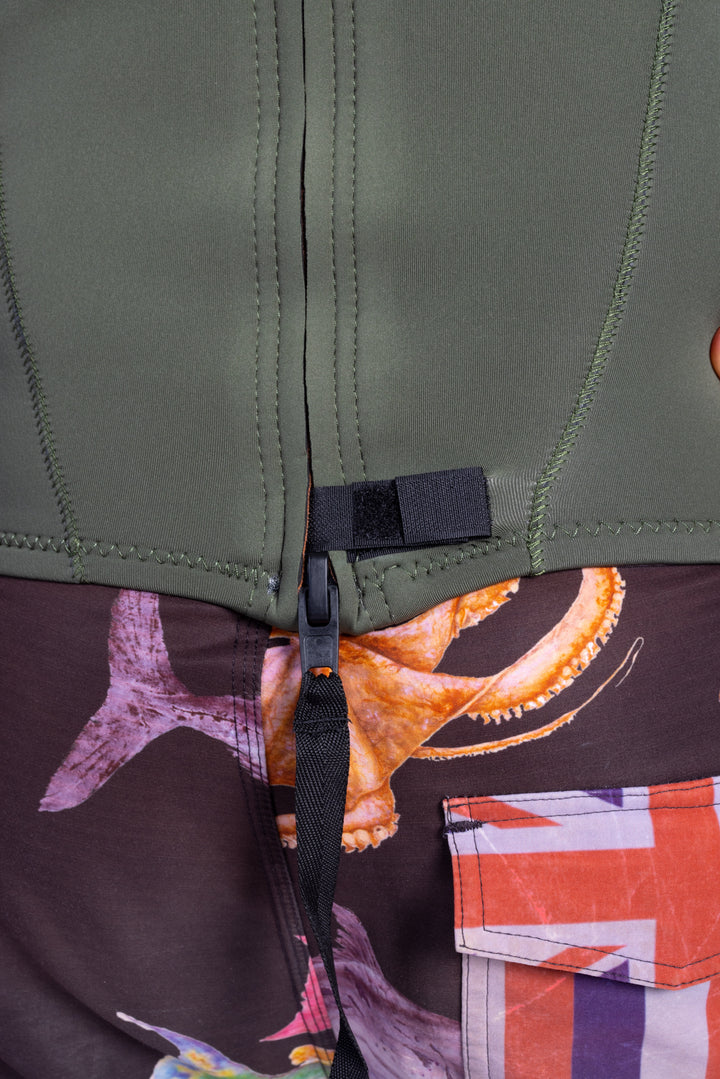 Top de surf con cremallera trasera para hombre