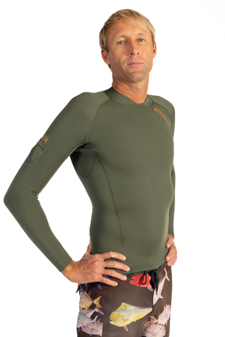 Top de surf con cremallera trasera para hombre
