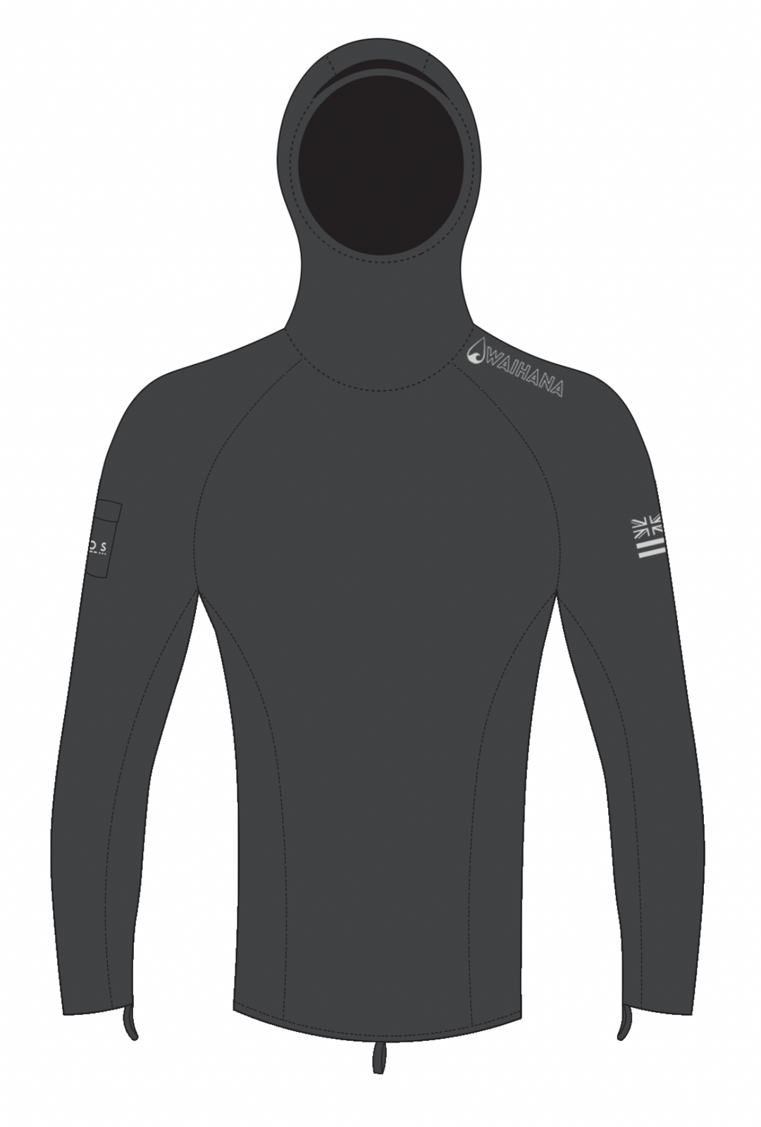 Rashguard de surf con capucha Carvico antracita