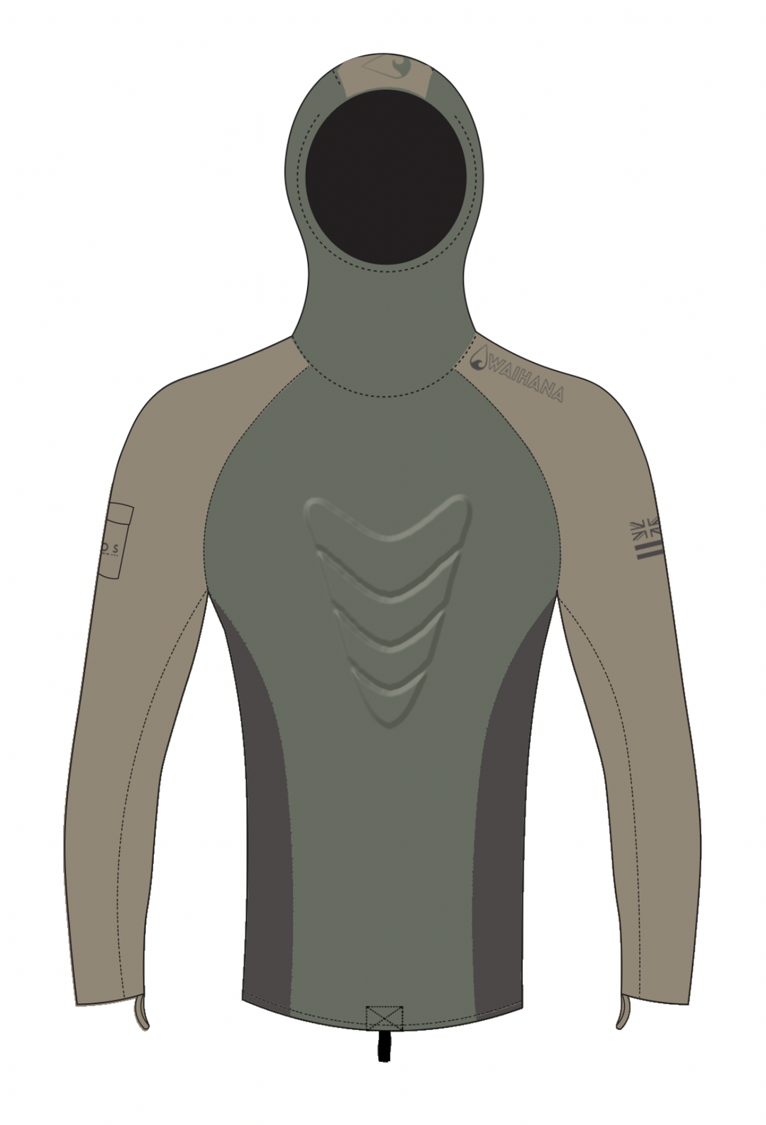 Rashguard con capucha para pesca submarina Terra