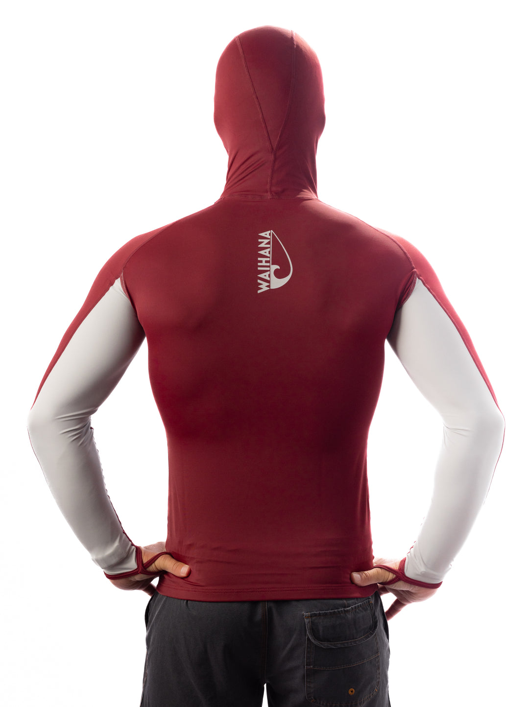 Rashguard de surf con capucha - Granate