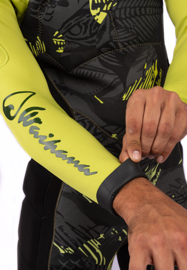 Traje de primavera de impacto con diseño de espina de pescado color lima para hombre