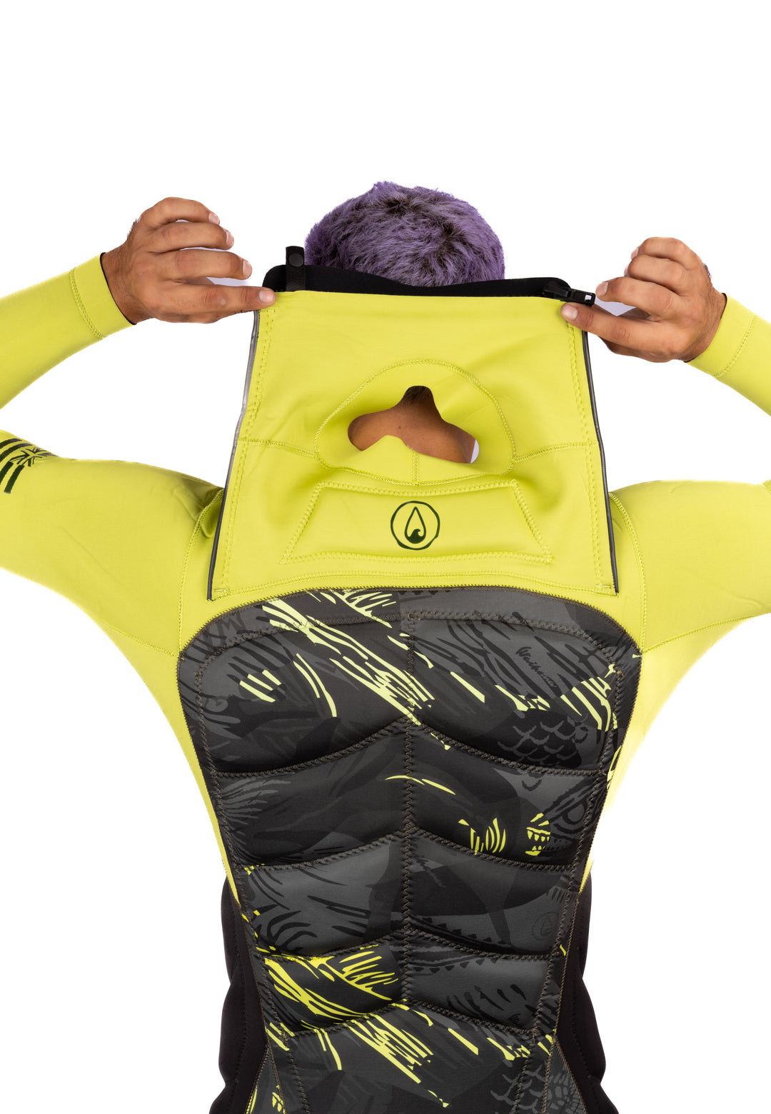 Traje de primavera de impacto con diseño de espina de pescado color lima para hombre