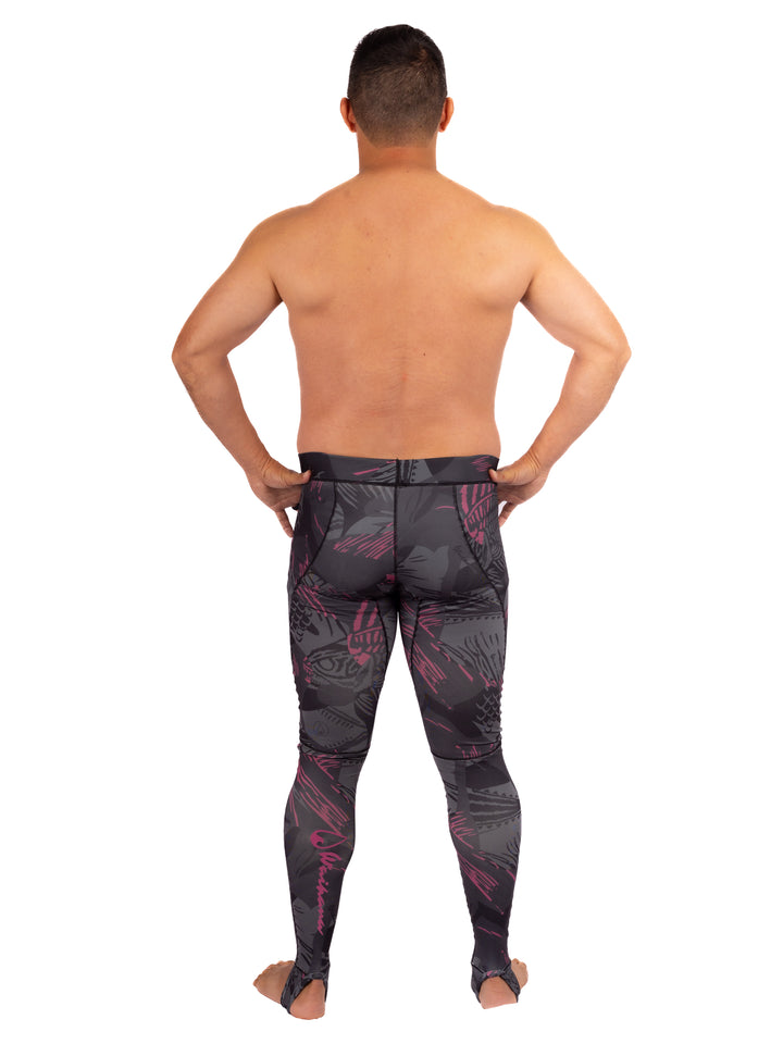 Leggings de lycra de espina de pescado rosa