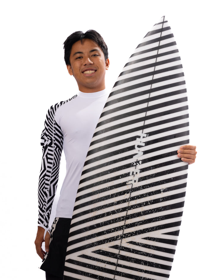 Rashguard de surf con capucha - Granate